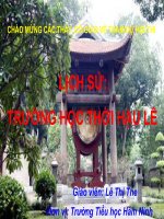 Trường học thời hậu Lê