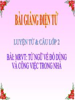 LT&C T11 TN VỀ ĐỒ DÙNG VÀ CÔNG VIỆC TRONG NHÀ