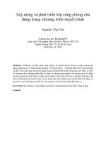 Xây dựng và phát triển lớp công chúng chủ động trong chương trình truyền hình