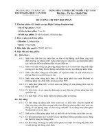 đề cương chi tiết học phần kĩ thuật cao áp