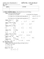 Đại số 7 Kiểm Tra 1 tiết Chương 1
