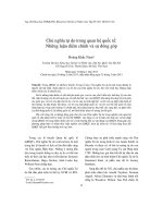 Chủ nghĩa tự do trong quan hệ quốc tế Những luận điểm chính và sự đóng góp