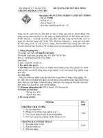 đề cương chi tiết học phần mạng công nghiệp và truyền thông