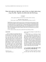 Phát triển nhân lực lãnh đạo, quản lý khu vực hành chính công vùng Tây Bắc Nghiên cứu điển hình tỉnh Hà Giang