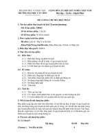 Đề cương chi tiết học phần quy hoạch du lịch