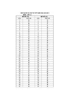 ĐÁP ÁN ĐỀ THI THỬ TN THPT VẬT LÍ NĂM HỌC 2010-2011