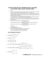 PT - Hệ phương trình