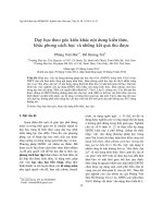 Dạy học theo góc kiểu khác nội dung kiến thức, khác phong cách học và những kết quả thu được