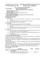 đề cương chi tiết học phần phổ tu bóng chuyền