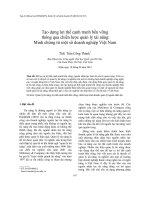 Tạo dựng lợi thế cạnh tranh bền vững thông qua chiến lược quản lý tài năng Minh chứng từ một số doanh nghiệp Việt Nam