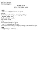 Đề thi học kì II môn Vật lí 7