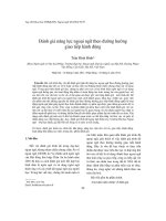 Đánh giá năng lực ngoại ngữ theo đường hướng giao tiếp hành động