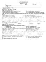 Đề KT 45 Phút Lí 8 HK I