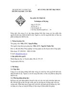 đề cương chi tiết học phần kĩ thuật sấy