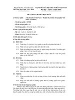 Đề cương chi tiết học phần địa lý kinh tế Việt Nam - du lịch