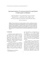 Automated analysis of consensus protocol in specifcation of multi-agents coordination
