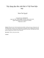 Xây dựng đạo đức sinh thái ở Việt Nam hiện nay