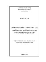 Chất lượng đào tạo Nghiên cứu trường hợp Trường Cao đẳng Công nghiệp Thực Phẩm