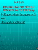 Bai 26 Phong trao khang chien chong Phap trong nhung nam cuoi the ki XIX