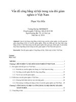 Vấn đề công bằng xã hội trong xóa đói giảm nghèo ở Việt Nam