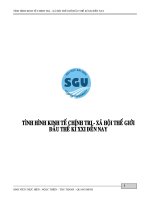 TÌNH HÌNH KINH TẾ CHÍNH TRỊ – XÃ HỘI THẾ GIỚI ĐẦU THẾ KỈ XXI ĐẾN NAY