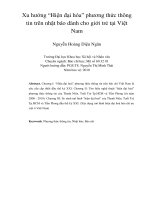 Xu hướng Hiện đại hóa phương thức thông tin trên nhật báo dành cho giới trẻ tại Việt Nam