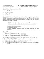 ĐỀ THI HỌC KÌ II MÔN TOÁN 10 CB HAY