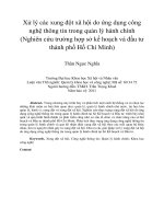Xử lý các xung đột xã hội do ứng dụng công nghệ thông tin trong quản lý hành chính (Nghiên cứu trường hợp sở kế hoạch và đầu tư thành phố Hồ Chí Minh)
