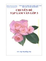 chuyên đè TẬP LÀM VĂN  lớp 3 năm 2011