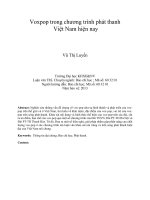 Voxpop trong chương trình phát thanh Việt Nam hiện nay