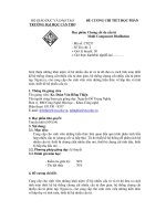 đề cương chi tiết học phần kĩ thuật chưng cất đa cấu tử