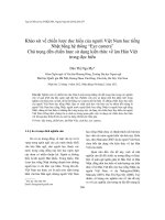 Khảo sát về chiến lược đọc hiểu của người Việt Nam học tiếng Nhật bằng hệ thống “Eye camera” Chú trọng đến chiến lược sử dụng kiến thức về âm Hán Việt trong đọc hiểu