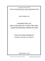 Giải pháp nâng cao chất lượng đội ngũ cán bộ, công chức tại huyện Hoành Bồ, tỉnh Quảng Ninh