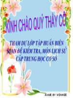 Bai giang huong dan xay dung ma tran de kiem tra mon lịch sử 2011