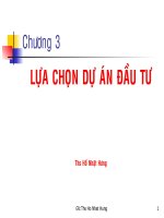 Slide bài giảng môn quản trị dự án: Chương 3: Lựa chọn dự án đầu tư