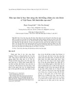 Đào tạo tâm lý học lâm sàng cho hệ thống chăm sóc sức khỏe ở Việt Nam Mô hình đào tạo nào