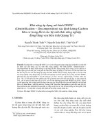 Khả năng áp dụng mô hình DNDC (Denitrification – Decomposition) xác định lượng Cacbon hữu cơ trong đất ở các hệ sinh thái nông nghiệp đồng bằng ven biển tỉnh Quảng Trị