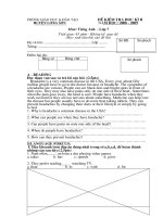 Đề thi HK II môn Tiếng Anh 7 - Huyện Lương Sơn 09