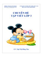 chuyên đề TẬP VIẾT  lớp 3 năm 2011