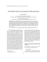 Tạp chí khoa học Kinh nghiệm 8 quốc gia xây dựng đại học đẳng cấp thế giới