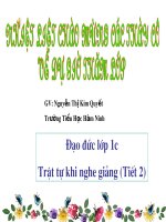 dao duc lop 1 bai 8 TRat tu trong truong hoc(Kim Quyết)