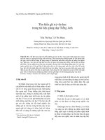 Tìm hiểu giá trị văn học trong tài liệu giảng dạy Tiếng Anh