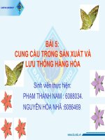 bài 5. cung cầu trong sản xuất và lưa thông hàng hóa
