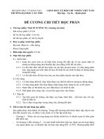 đề cương chi tiết học phần mạch tương tự