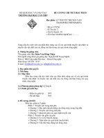 đề cương chi tiết học phần lý thuyết truyền vận