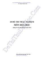 đề thi thử môn hóa học năm 2015