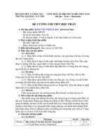 Đề cương chi tiết học phần hán văn nâng cao