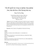 Vấn đề nguồn lực trong sự nghiệp công nghiệp hóa, hiện đại hóa ở Hải Dương hiện nay