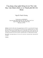 Ứng dụng công nghệ thông tin tại Thư viện Học viện Hành chính cơ sở Thành phố Hồ Chí Minh