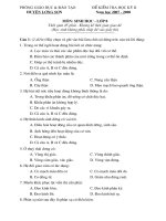 Đề thi HK II môn Sinh Học 8 - Huyện Lương Sơn 08